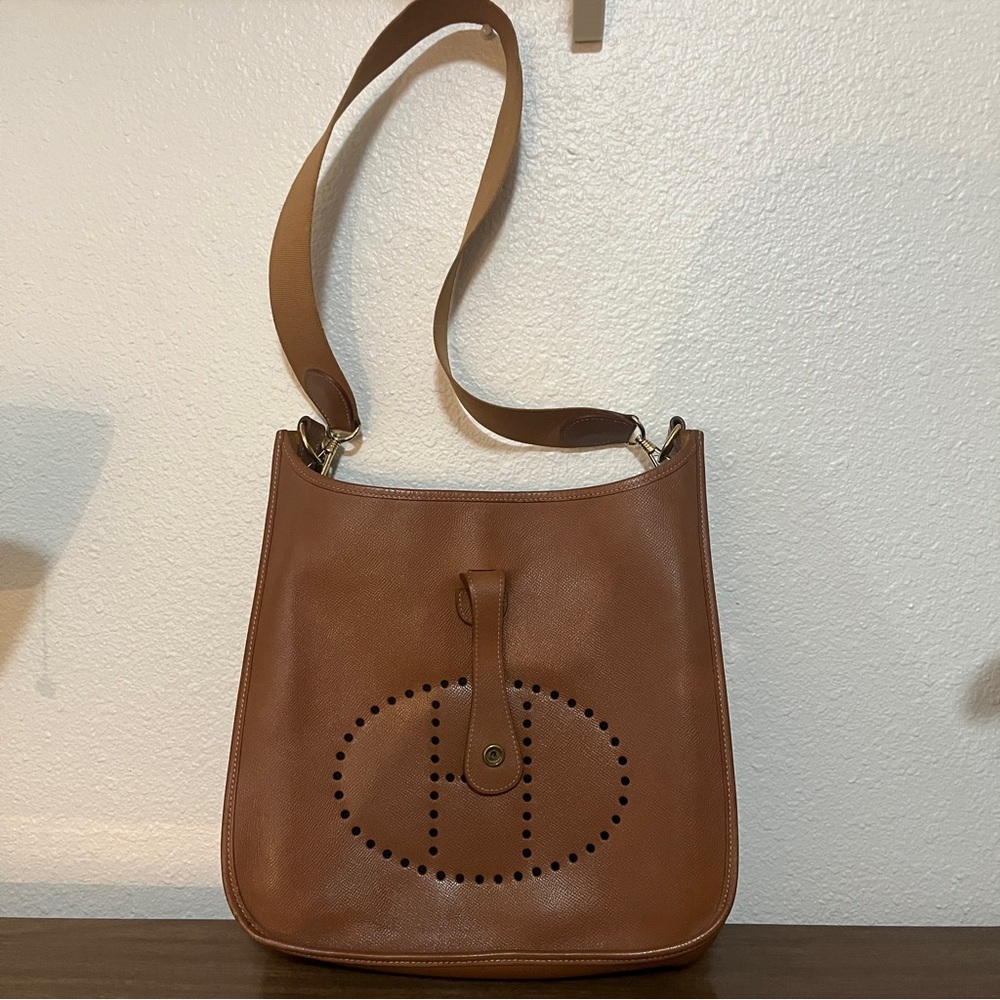 Hermes Evelyne Brown Leather Vintage